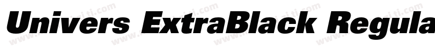 Univers ExtraBlack Regular字体转换